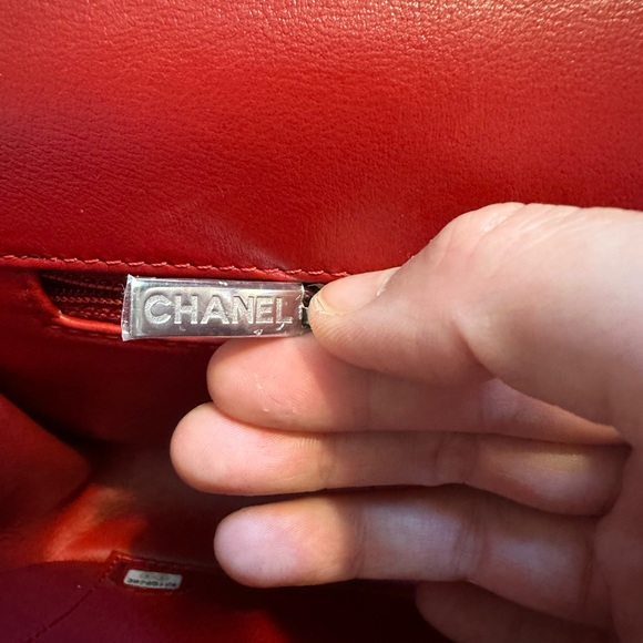 CC Filigree Leather Handbag, burgundy color. - Picture 8 of 15